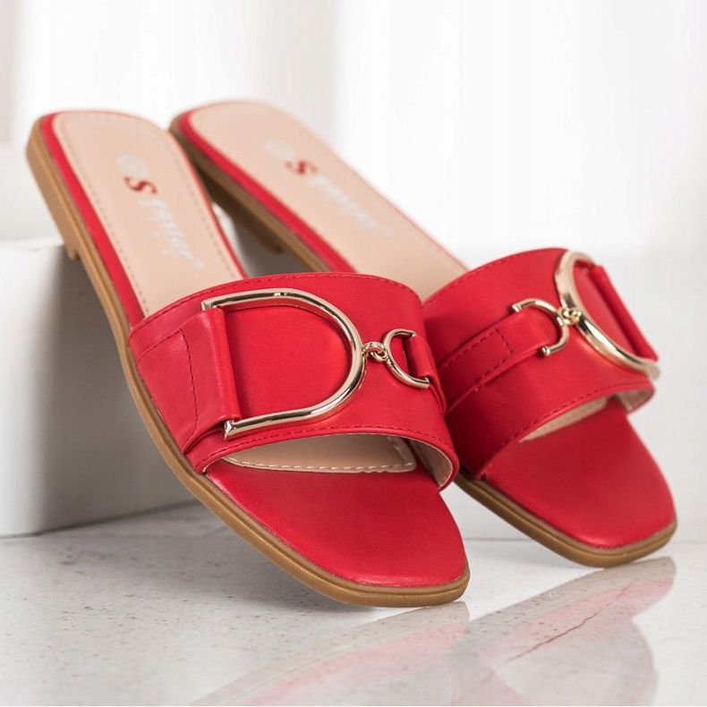 Seastar Elegant Slippers With Ornament red 1