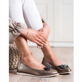 Sergio Leone fringed ballerinas brown multicolored 2