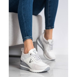 VINCEZA casual sneakers white grey 1