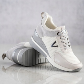 VINCEZA casual sneakers white grey 4