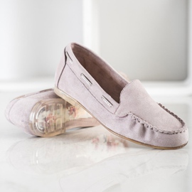 Gray loafers by Sergio Leone beige 1