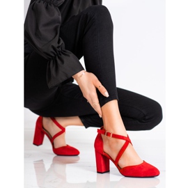 Pumps With Buckle Sergio Leone red 1