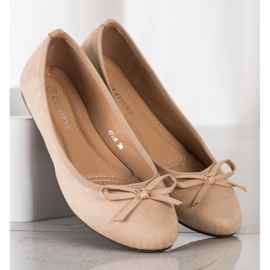Clowse Classic Suede Ballerina beige 2