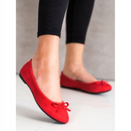 Clowse Classic Suede Ballerina red 2