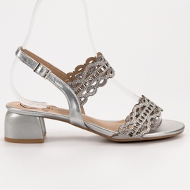 Kylie Stylish high-heeled sandals grey 2