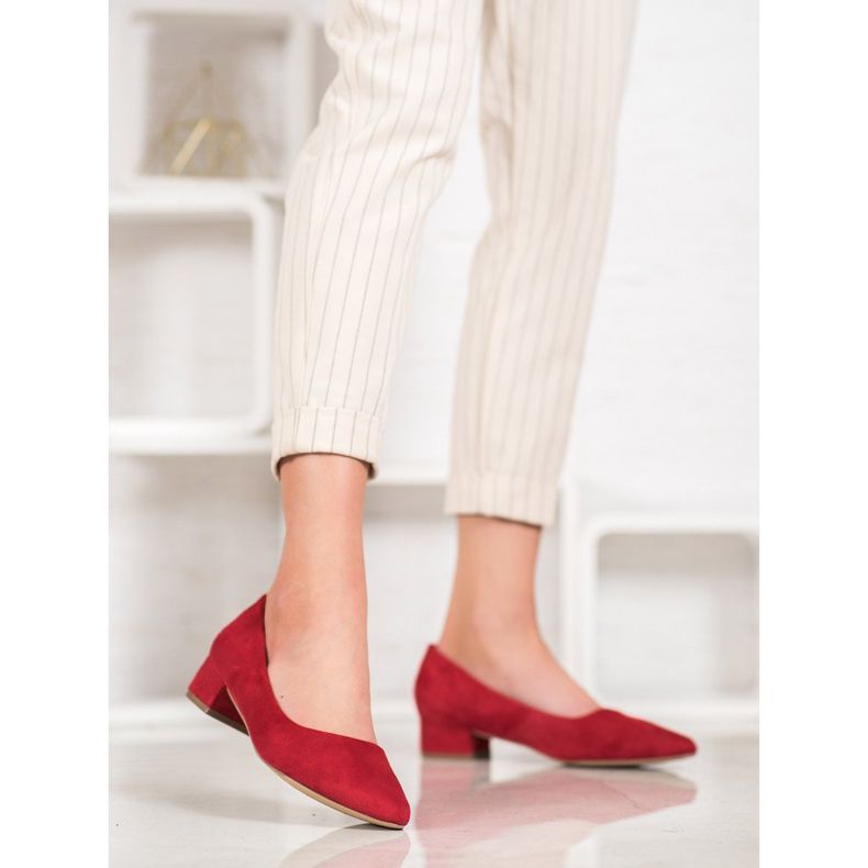 SHELOVET Flat Heel Pumps red 2