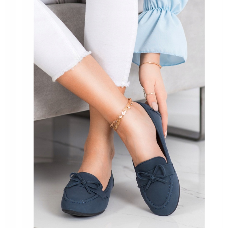 Diamantique Eco Leather Loafers blue 2 Diamantique Eco Leather Loafers blue 2