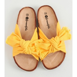 Cotton cork slippers WS11 Yellow honey 1