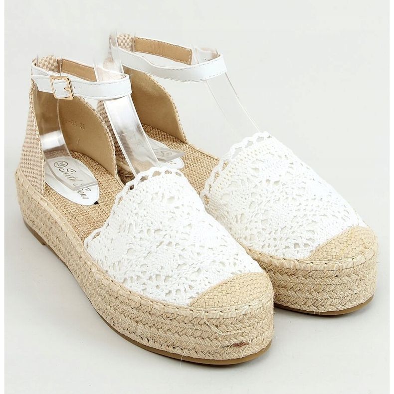 White lace espadrilles 888-85 White 1 White lace espadrilles 888-85 White 1