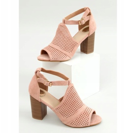 Pink open toe heeled sandals CZ-10220 Pink 1