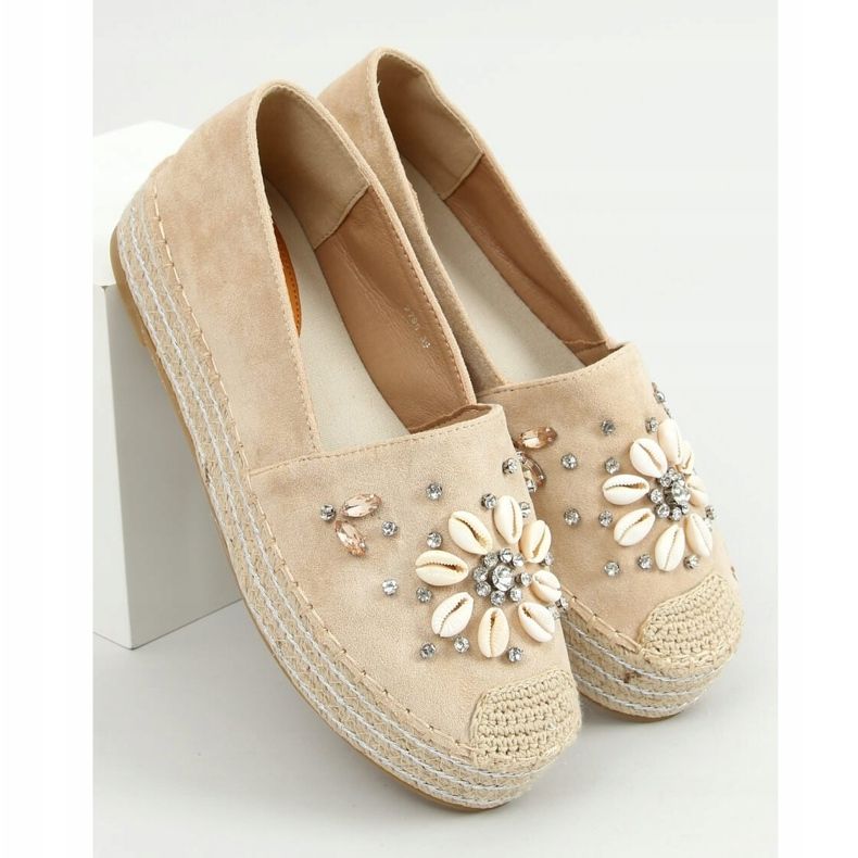 Beige espadrilles with shells 2798 Beige 1