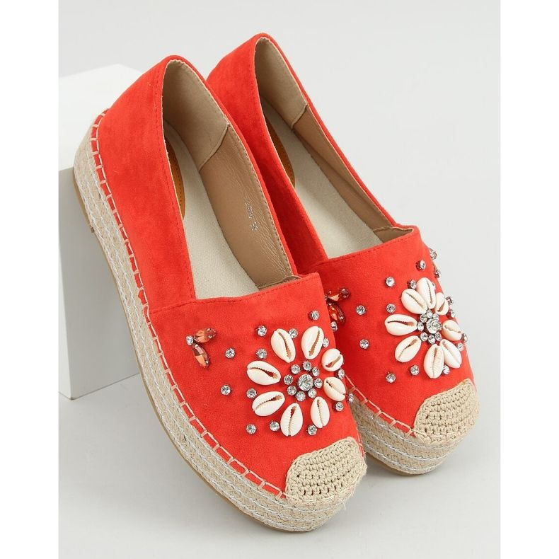 Orange espadrilles with shells 2798 Orange 1