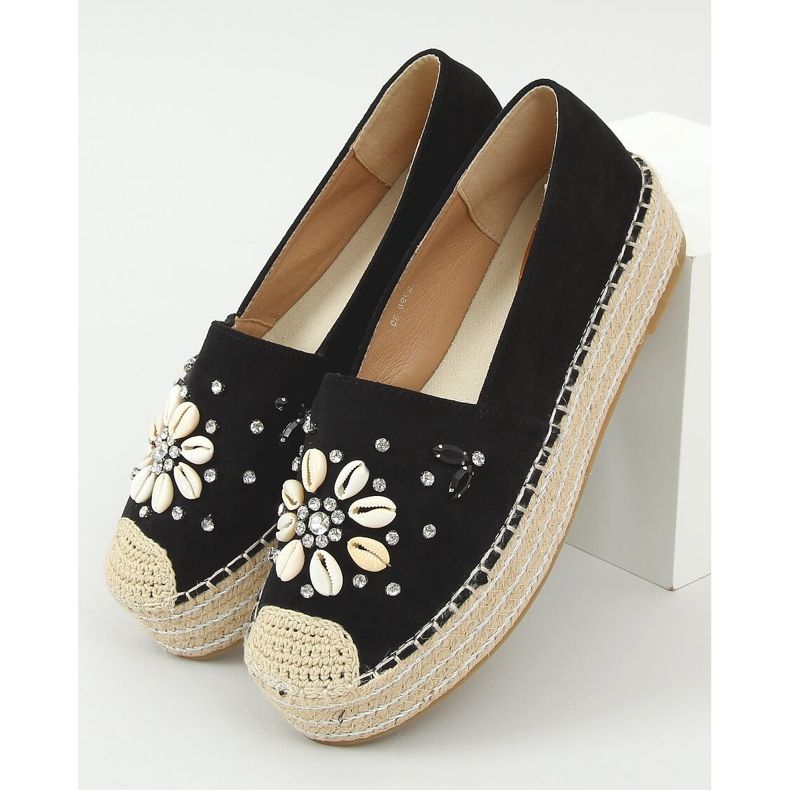 Black espadrilles with shells 2798 Black 1