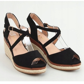 Black FG19 Black open toe espadrilles 1