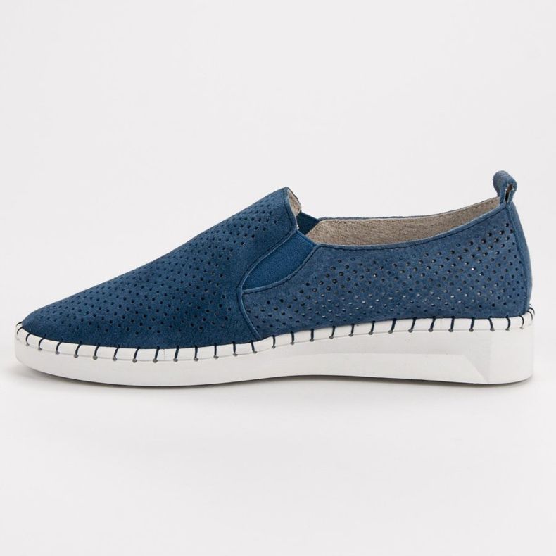 Filippo Leather Slip On Sneakers blue 1