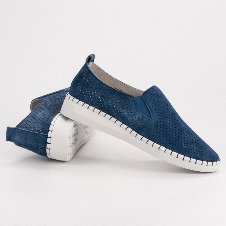 Filippo Leather Slip On Sneakers blue 2