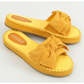 Slippers espadrilles with a bow honey 266 Yellow 1