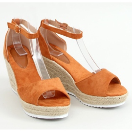 Sandals espadrilles on wedges camel 888-89 Camel brown 1