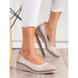 VINCEZA wedge heel ballerinas beige 2