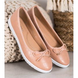 SHELOVET Eco leather ballerinas brown 2 SHELOVET Eco leather ballerinas brown 2