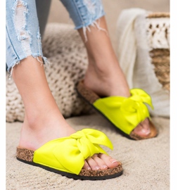 Seastar Neon Slippers With A Bow yellow 1