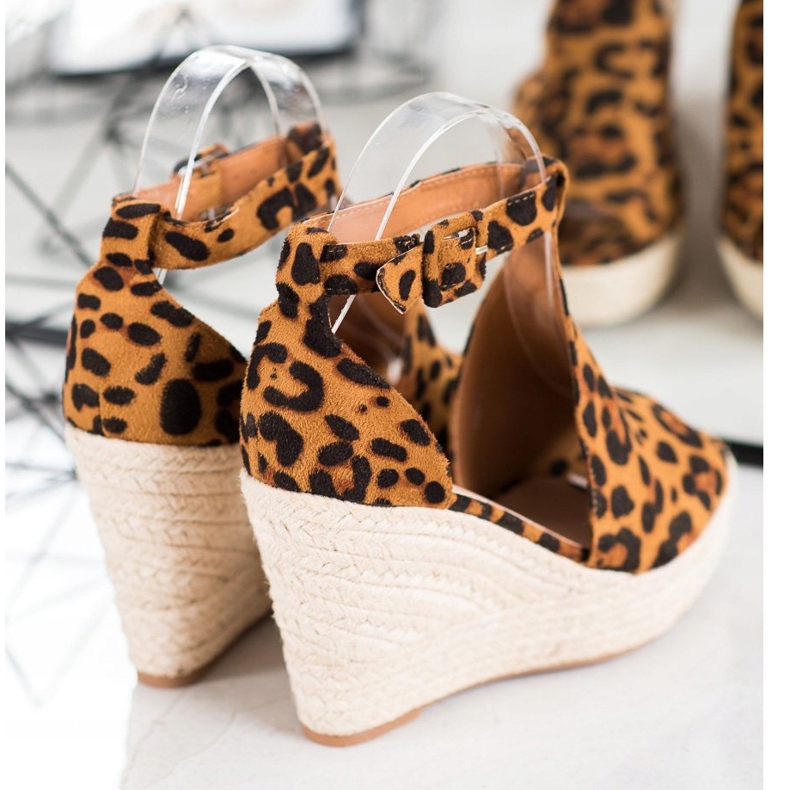 Queen Vivi Built-up suede wedges brown 1