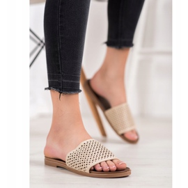 Renda Openwork Slippers brown 2