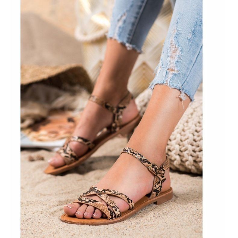 SHELOVET Sandals On A Flat Heel multicolored 1