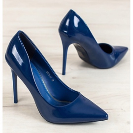 Small Swan Varnished pins blue 1