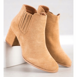 Bella Paris Short Suede Booties beige 2