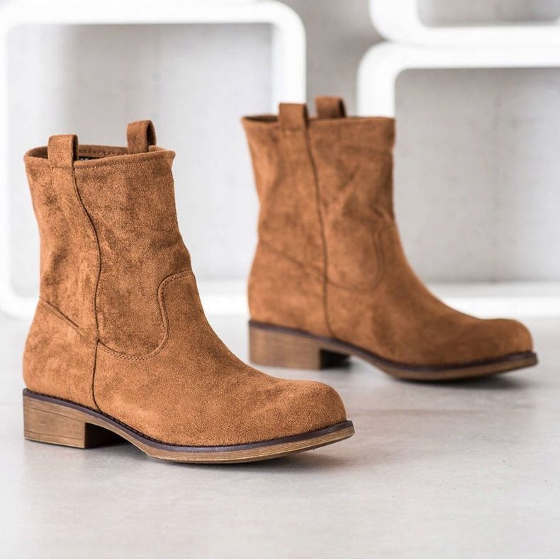 Seastar Slip-on Suede Booties brown 1