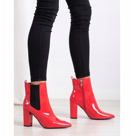 Yes Mile Lacquered Booties In Spitz 2