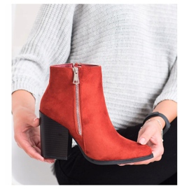 Marquiz Warm boots with a decorative zipper red orange 1