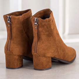 Sabatina Camel Booties On A Post brown multicolored 1