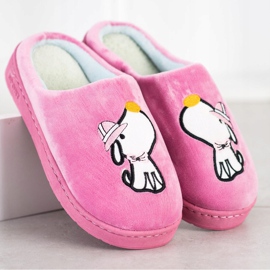 Bona Comfortable Slippers With Application pink 2
