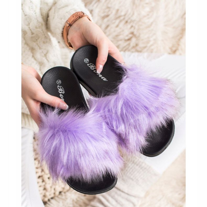 SHELOVET Stylish slippers purple 2