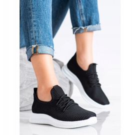 SHELOVET Comfortable Slip-On Sneakers black 2