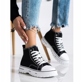 SHELOVET Black High Sneakers 2
