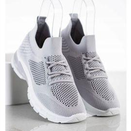 Filippo Lace-up, openwork sneakers grey 1