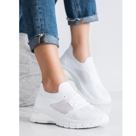 Filippo Lace-up, openwork sneakers white 1