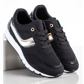 SHELOVET Black Sport Shoes 1