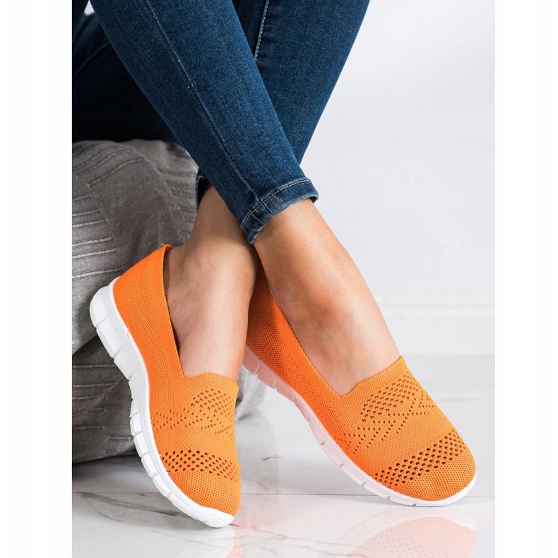 Via Giulia  Comfortable Orange Slipons 1