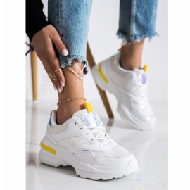 SHELOVET Sneakers On The Platform With Mesh white 1