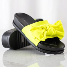 Seastar Slippers With A Bow yellow 1