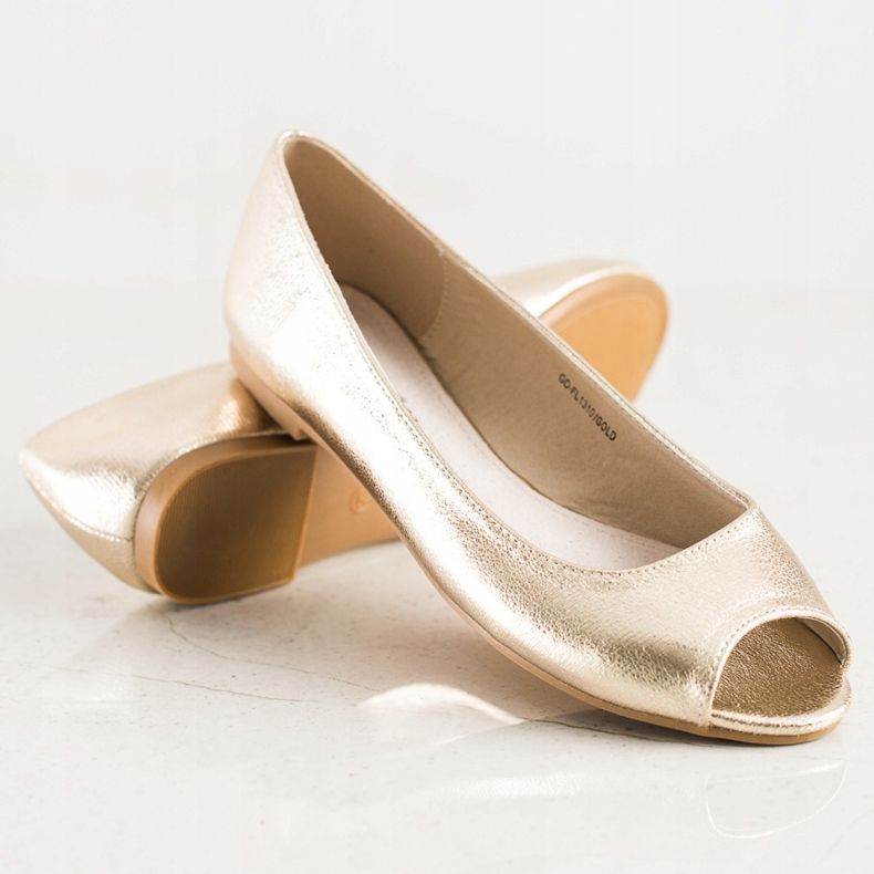 Goodin Casual Open Toe Pumps golden 1