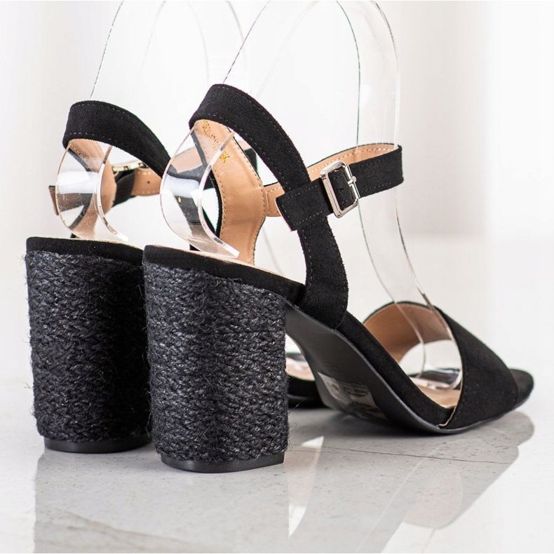 Sandals With A Braided Heel VINCEZA black 1