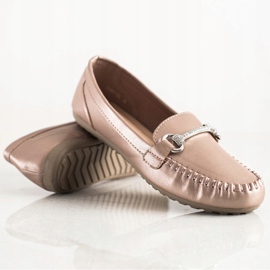 Queentina Elegant Loafers With Cubic Zirconia beige 1