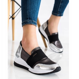 Goodin Silver Leather Sneakers grey 1 Goodin Silver Leather Sneakers grey 1