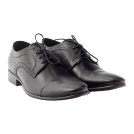 Leather low shoes Pilpol 1262 men's shoes black 4