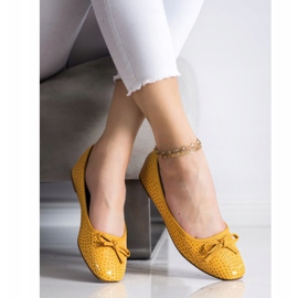 Goodin Eco leather ballerinas yellow 2